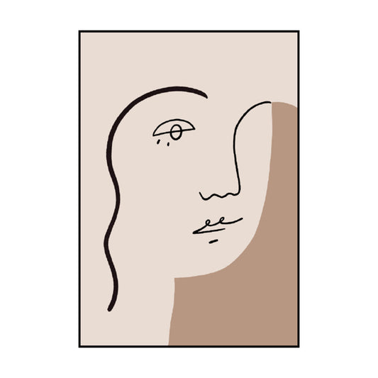Vivolux | Charakterporträt Wanddeko in hellem Farbton Nordic Style Gemälde für das Esszimmer