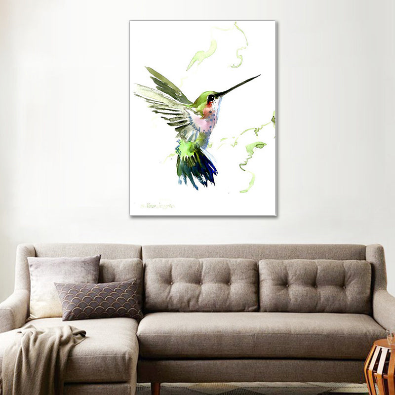 Vivolux | Vogelmalerei Wandkunst Texturierte zeitgenössische Wohnraum Leinwanddruck in hellen Farben