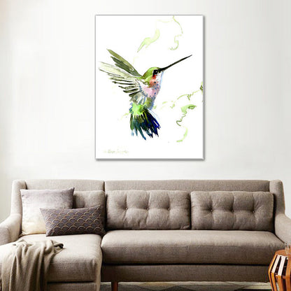 Vivolux | Vogelmalerei Wandkunst Texturierte zeitgenössische Wohnraum Leinwanddruck in hellen Farben