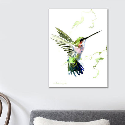 Vivolux | Vogelmalerei Wandkunst Texturierte zeitgenössische Wohnraum Leinwanddruck in hellen Farben