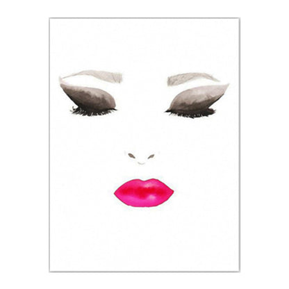 Vivolux | Minimalistische vrouwen gezicht wandkunst canvas textuur pastel kleuren schilderij voor de kamer van meisjes