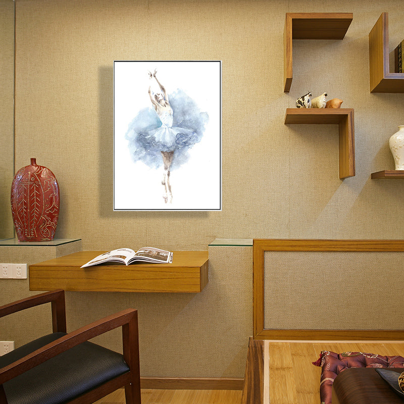 Vivolux | Elegante Ballerina Kunstprint voor Meisjes Slaapkamer Danseres Schilderij Muurdecor in Zachte Kleur