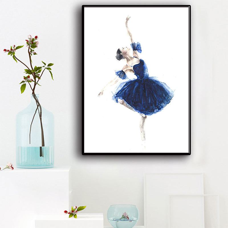 Vivolux | Elegante Ballerina Kunstprint voor Meisjes Slaapkamer Danseres Schilderij Muurdecor in Zachte Kleur