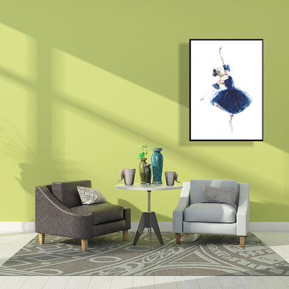 Vivolux | Elegante Ballerina Kunstprint voor Meisjes Slaapkamer Danseres Schilderij Muurdecor in Zachte Kleur