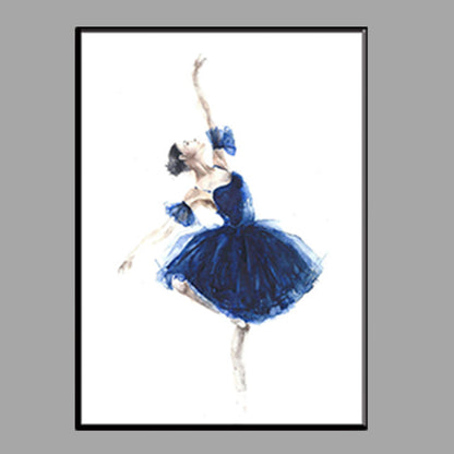 Vivolux | Elegante Ballerina Kunstprint voor Meisjes Slaapkamer Danseres Schilderij Muurdecor in Zachte Kleur