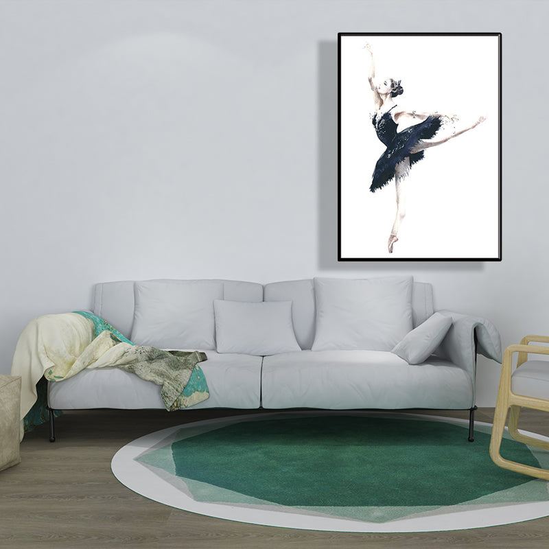 Vivolux | Elegante Ballerina Kunstprint voor Meisjes Slaapkamer Danseres Schilderij Muurdecor in Zachte Kleur