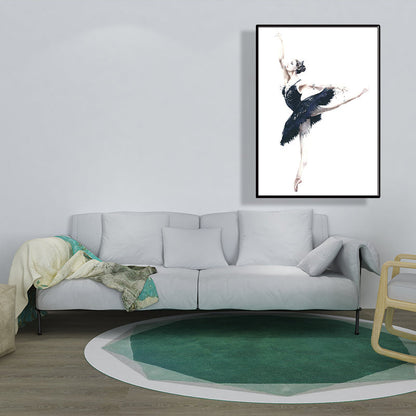 Vivolux | Elegante Ballerina Kunstprint voor Meisjes Slaapkamer Danseres Schilderij Muurdecor in Zachte Kleur