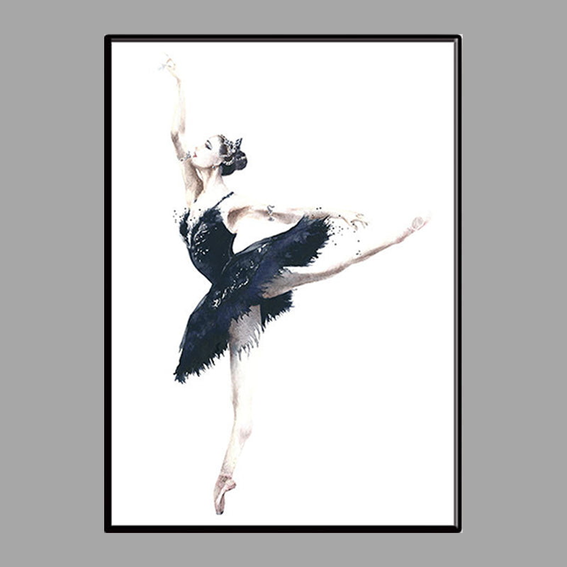 Vivolux | Elegante Ballerina Kunstprint voor Meisjes Slaapkamer Danseres Schilderij Muurdecor in Zachte Kleur