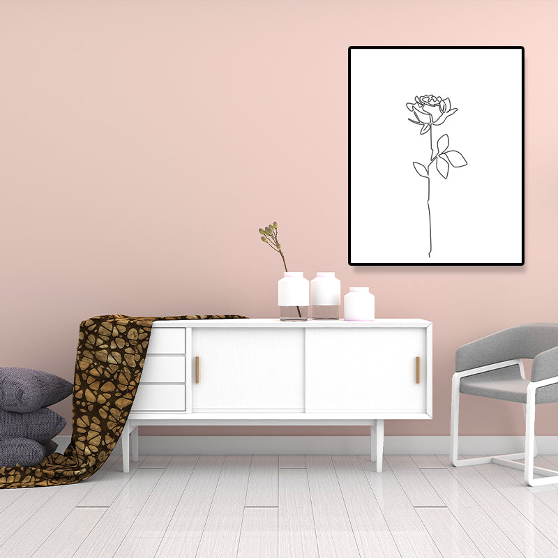 Vivolux | Leinwand Weißes Gemälde Nordische Kohlezeichnungen Hand in Hand Wanddekoration, Mehrere Größen