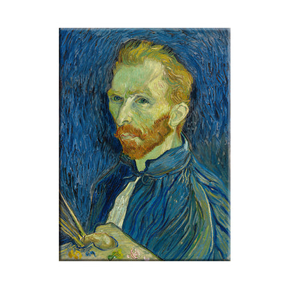 Vivolux | Van Gogh Selbstporträt Malerei Retro-Stil Texturierte Wandkunst Dekoration für das Wohnzimmer