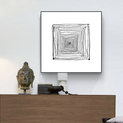 Vivolux | Texturiertes geometrisches Muster Malerei Nordischer Stil Leinwand Wandkunst Dekor, verschiedene Größen