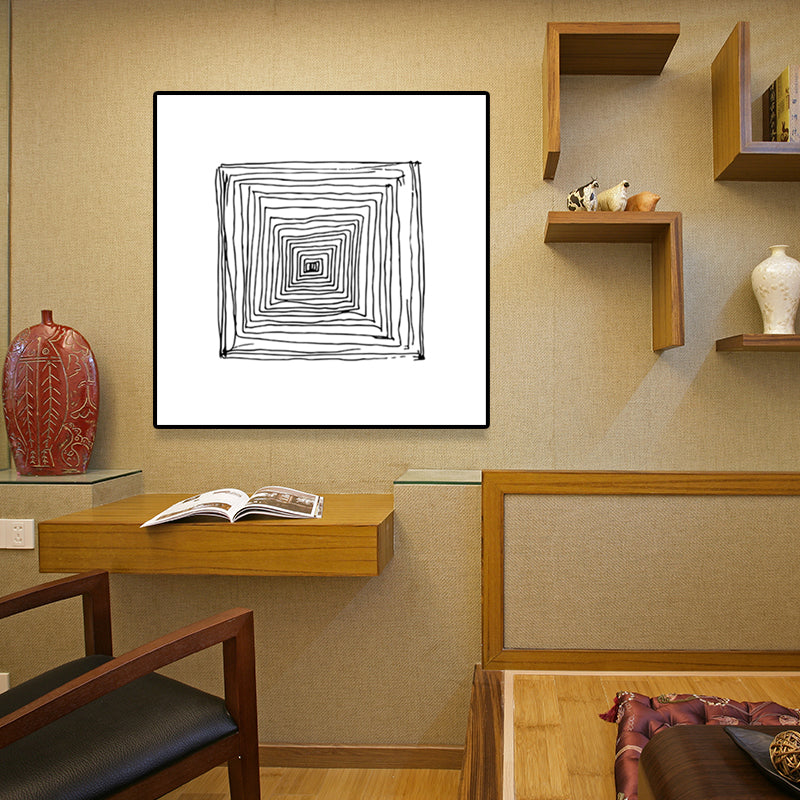 Vivolux | Texturiertes geometrisches Muster Malerei Nordischer Stil Leinwand Wandkunst Dekor, verschiedene Größen