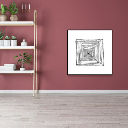 Vivolux | Texturiertes geometrisches Muster Malerei Nordischer Stil Leinwand Wandkunst Dekor, verschiedene Größen