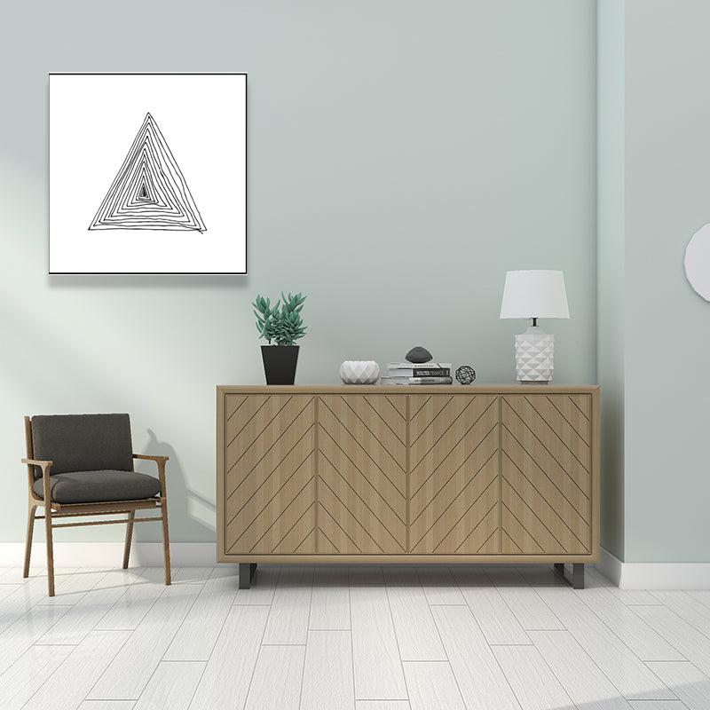 Vivolux | Texturiertes geometrisches Muster Malerei Nordischer Stil Leinwand Wandkunst Dekor, verschiedene Größen