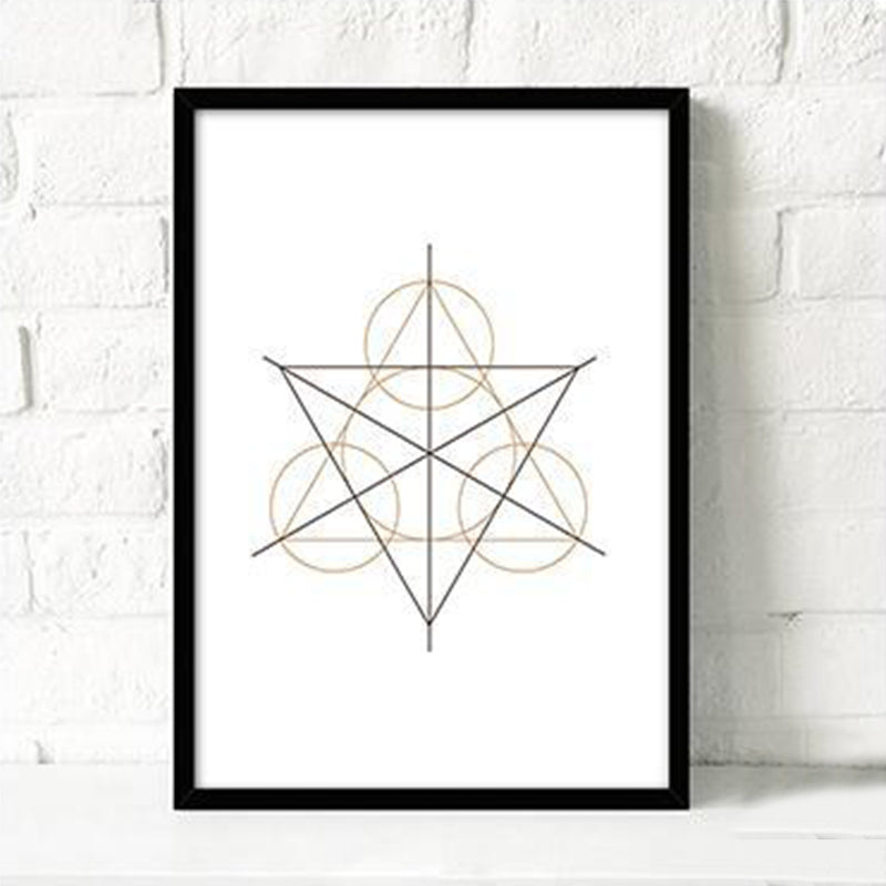 Vivolux | Weiße nordische Malerei Geometrie Wandkunst Dekor für die Küche, verschiedene Größen verfügbar