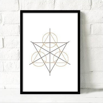 Vivolux | Weiße nordische Malerei Geometrie Wandkunst Dekor für die Küche, verschiedene Größen verfügbar