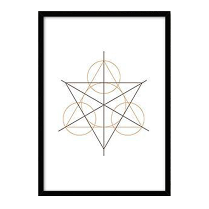 Vivolux | Weiße nordische Malerei Geometrie Wandkunst Dekor für die Küche, verschiedene Größen verfügbar