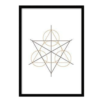 Vivolux | Weiße nordische Malerei Geometrie Wandkunst Dekor für die Küche, verschiedene Größen verfügbar