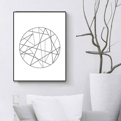Vivolux | Weiße verschiedene geometrische Muster Kunst Texturiertes Gemälde für Schlafzimmer, mehrere Größen verfügbar