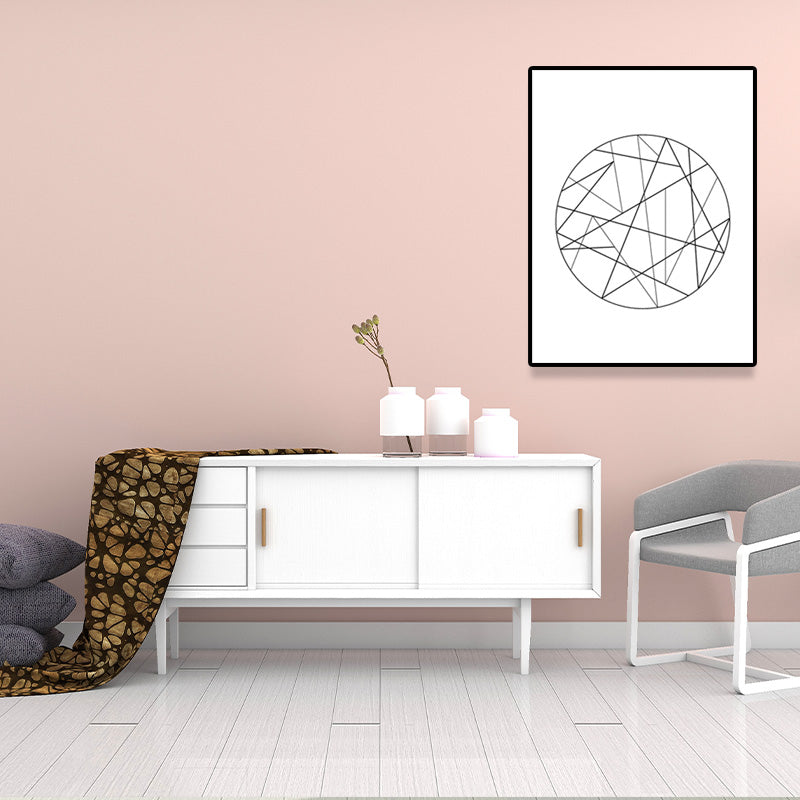 Vivolux | Weiße verschiedene geometrische Muster Kunst Texturiertes Gemälde für Schlafzimmer, mehrere Größen verfügbar