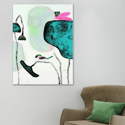 Vivolux | Chinesische Lotusmalerei Leinwandkunst Helle Farbige Blumen Wanddekoration für die Inneneinrichtung des Hauses