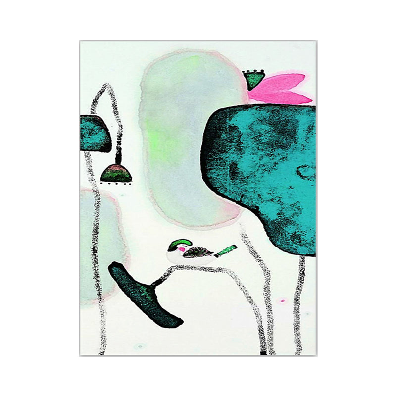 Vivolux | Chinesische Lotusmalerei Leinwandkunst Helle Farbige Blumen Wanddekoration für die Inneneinrichtung des Hauses