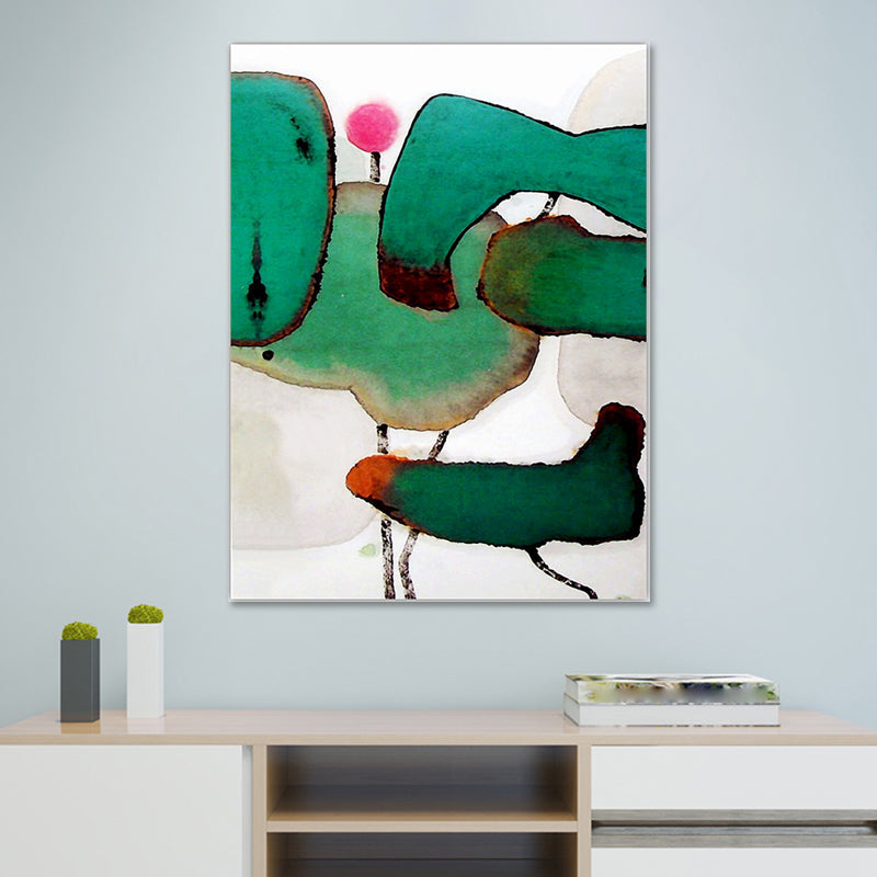 Vivolux | Chinesische Lotusmalerei Leinwandkunst Helle Farbige Blumen Wanddekoration für die Inneneinrichtung des Hauses