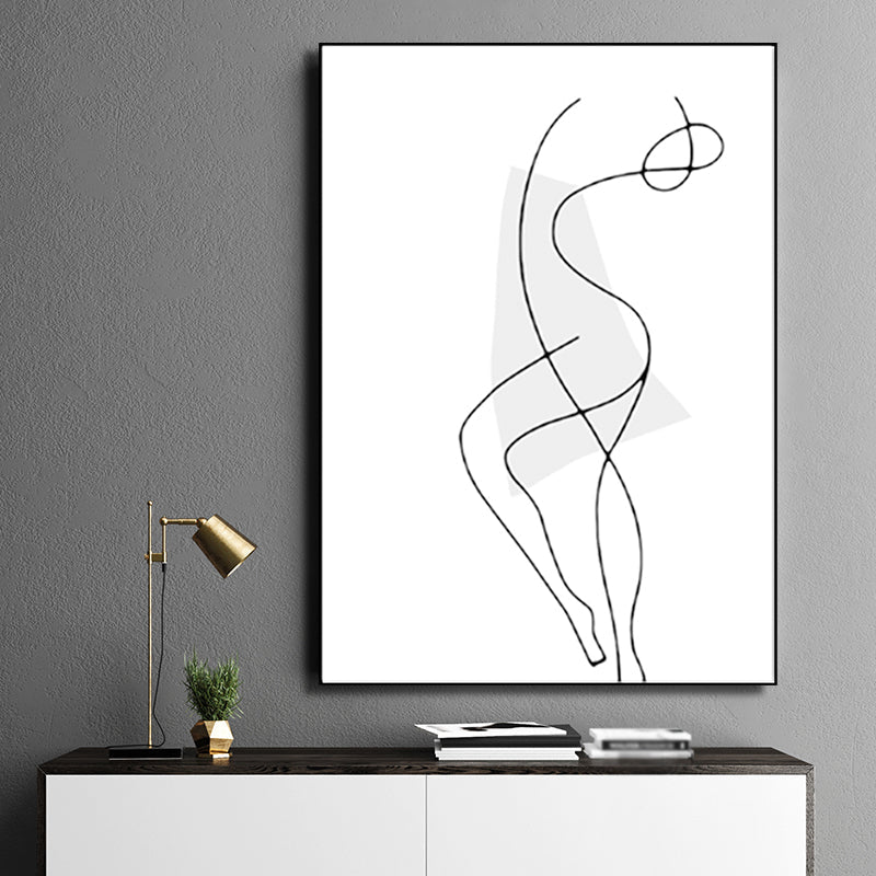 Vivolux | Tanzende Figur Bild Wanddeko Nordisch Texturiert Schlafzimmer Leinwand, Mehrere Größenoptionen