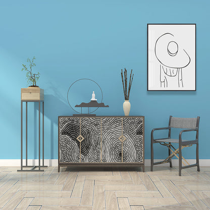 Vivolux | Hat Mädchen Rückporträt Malerei Weiß Leinwand Wandkunst Dekor Texturiert, Mehrere Größen