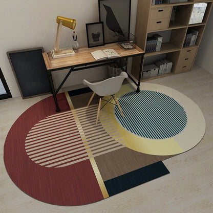 Vivolux | Eenvoudig Modern Ongelijkvloers Tapijt Multicolor Kleur Blok Streep Print Gebied Tapijt Polyester Huisdiervriendelijk Vloerkleed voor Thuisdecoratie