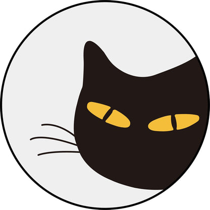 Vivolux | Grau Kinderzimmer Teppich Kinder Tier Katze Lustiger Ausdruck Muster Teppich Polyester Fleckenresistenter Teppich