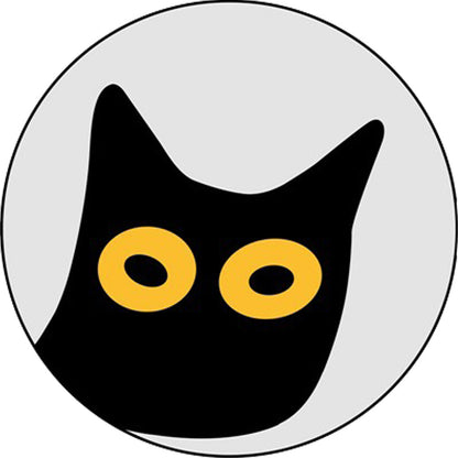 Vivolux | Grau Kinderzimmer Teppich Kinder Tier Katze Lustiger Ausdruck Muster Teppich Polyester Fleckenresistenter Teppich