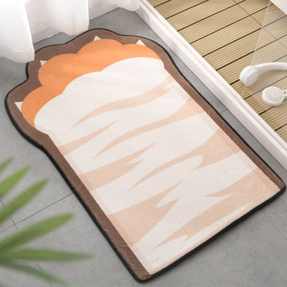 Vivolux | Kinderen Kinderkamer Onregelmatige Vloerkleed in Roze en Paars Dierpoot Strikprint Vloerkleed Polyester Antislip Onderkant Gebied Vloerkleed