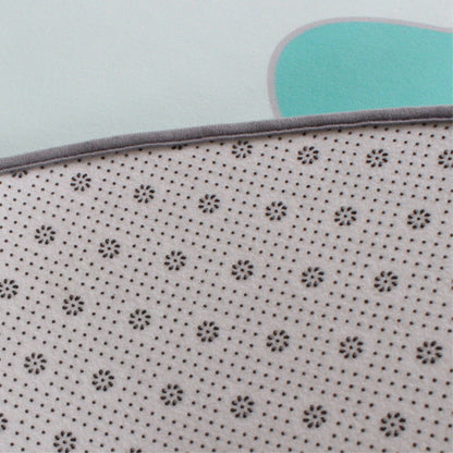 Vivolux | Stijlvol kinderkleed in geel en groen dierenpaard walvis panda patroon tapijt polyester antislip ondergrond vloerkleed voor babykamer