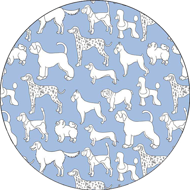 Vivolux | Geel und Rosa Kinderzimmer Teppich Kinder Tier Hund Wassermelone Blatt Muster Teppich Polyester Waschbar Teppich