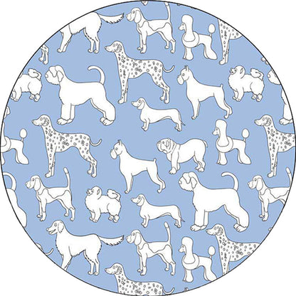 Vivolux | Geel und Rosa Kinderzimmer Teppich Kinder Tier Hund Wassermelone Blatt Muster Teppich Polyester Waschbar Teppich