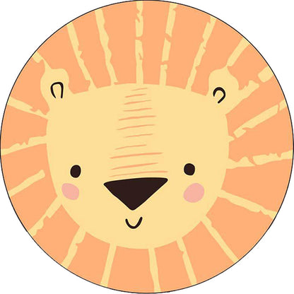 Vivolux | Kinderslaapkamer Tapijt in Geel Dier Leeuwenprint Tapijt Polyester Huisdier Vriendelijk Antislip Gebied Tapijt