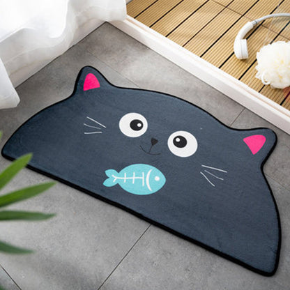 Vivolux | Irrégulier Kinderteppich Orange und Grün Kinder Tiere Frosch Katze Bär Muster Teppich Polyester Haustierfreundlicher Teppich