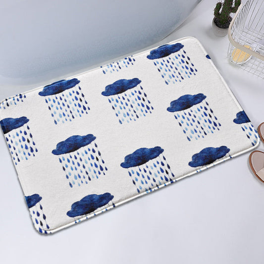 Vivolux | Kinderen Kinderkamer Tapijt in Witte Sprookjes Wolken Regen Print Tapijt Polyester Antislip Achterkant Area Tapijt