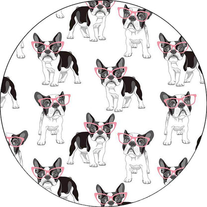 Vivolux | Uniek Kinder Tapijt in Wit en Bruin Dier Hond Voedsel Patroon Tapijt Polyester Vlekbestendige Vloerkleed voor Kinderkamer