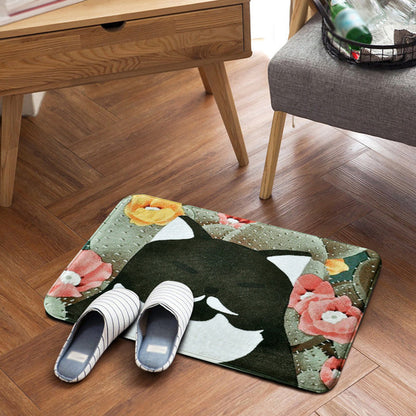 Vivolux | Kinderen Kinderkamer Tapijt in Roze en Geel Dieren Katten Bloem Motief Tapijt Polyester Antislip Rug Area Tapijt