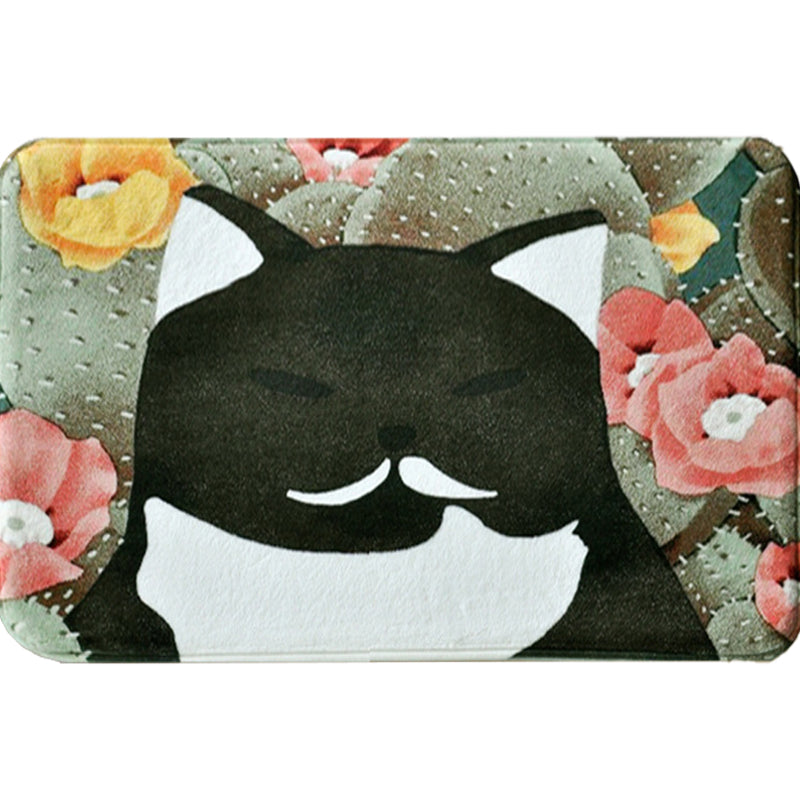 Vivolux | Kinderen Kinderkamer Tapijt in Roze en Geel Dieren Katten Bloem Motief Tapijt Polyester Antislip Rug Area Tapijt