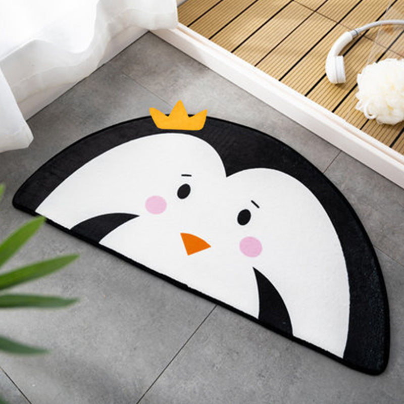 Vivolux | Kinderslaapkamer Onregelmatige Tapijt in Roze en Oranje Dier Tijger Leeuw Konijn Print Tapijt Polyester Vlekbestendige Gebied Tapijt