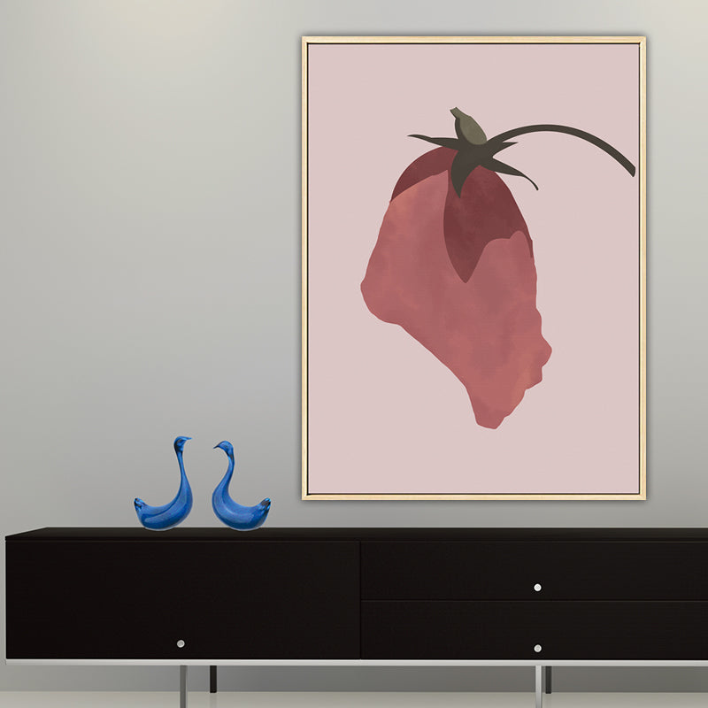 Vivolux | Nordic Blossom Wandkunst Leinwand Texturiertes rotes Gemälde für das Wohnzimmer (Mehrere Größenoptionen)