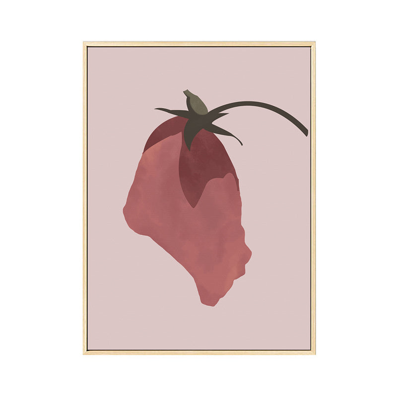 Vivolux | Nordic Blossom Wandkunst Leinwand Texturiertes rotes Gemälde für das Wohnzimmer (Mehrere Größenoptionen)