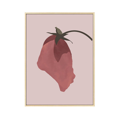 Vivolux | Nordic Blossom Wandkunst Leinwand Texturiertes rotes Gemälde für das Wohnzimmer (Mehrere Größenoptionen)