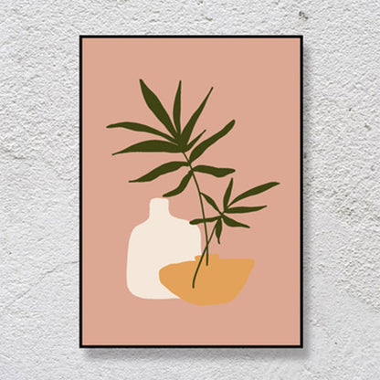 Vivolux | Pflanze in einem Topf Malerei Texturierte Skandinavische Wohnzimmer Wandkunst Dekor, Mehrere Größen