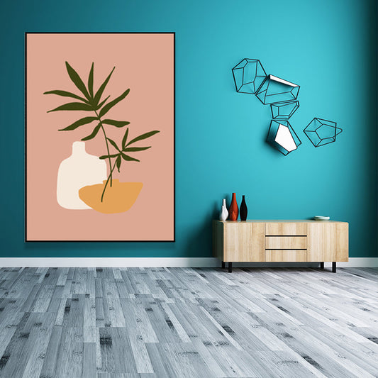 Vivolux | Pflanze in einem Topf Malerei Texturierte Skandinavische Wohnzimmer Wandkunst Dekor, Mehrere Größen