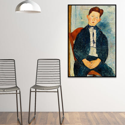 Vivolux | Ölmalerei Porträt Leinwand Texturiert Traditionelle Wohnzimmer Wandkunst in Dunkler Farbe