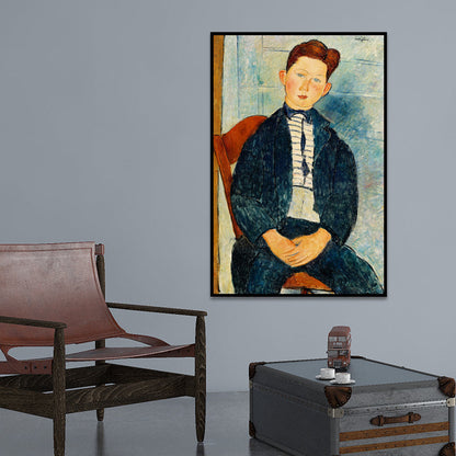 Vivolux | Ölmalerei Porträt Leinwand Texturiert Traditionelle Wohnzimmer Wandkunst in Dunkler Farbe